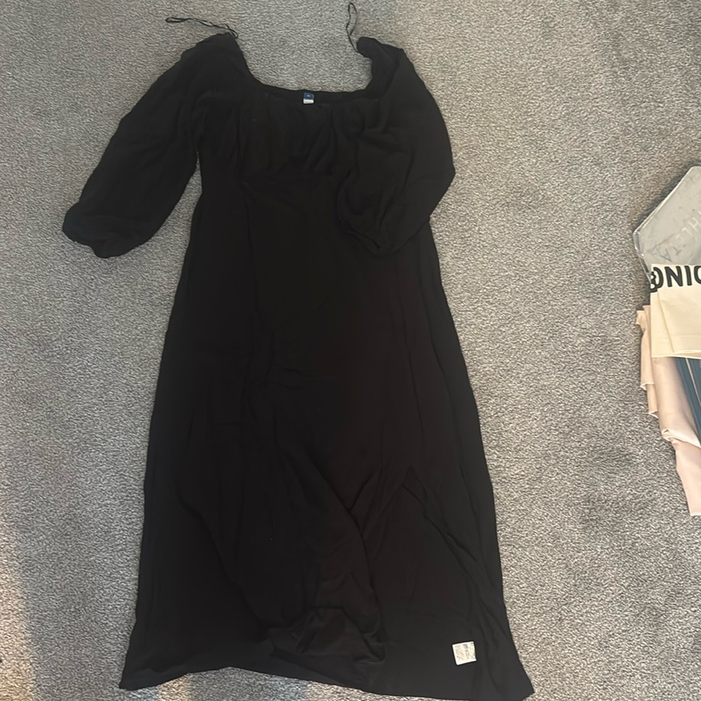 Black Long Sleeve Maxi Dress